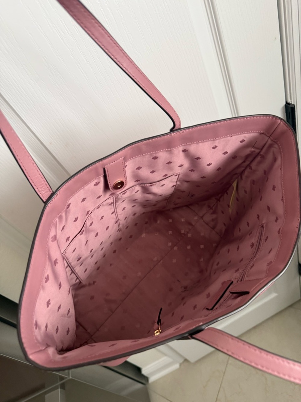 kate spade Pink Leather Butterfly Tote - Picture 7 of 9